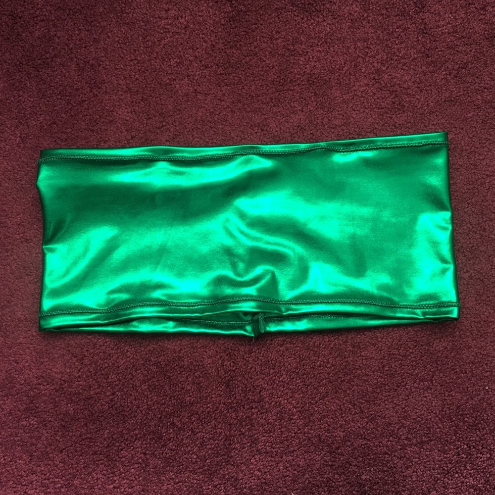 Metallic Green Tube Top